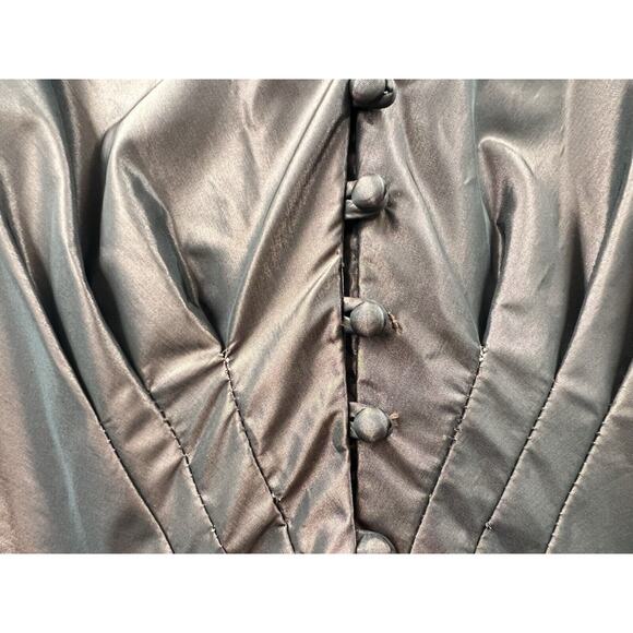 Victor Costa Ltd. Women’s Vintage Taffeta Balloon Leg One Piece Iridescent 10 - Picture 11 of 16